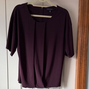 Banana Republic Deep Plum Short-Sleeve Blouse